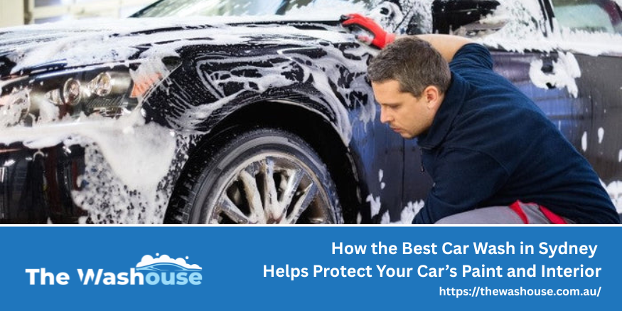 Professional car wash in Sydney cleaning and protecting a vehicle’s paint and interior with premium detailing and maintenance services